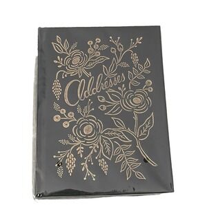 Rifle Paper Company Keepsake Gift Address Book Foiled Navy Linen NWT/Sleeve